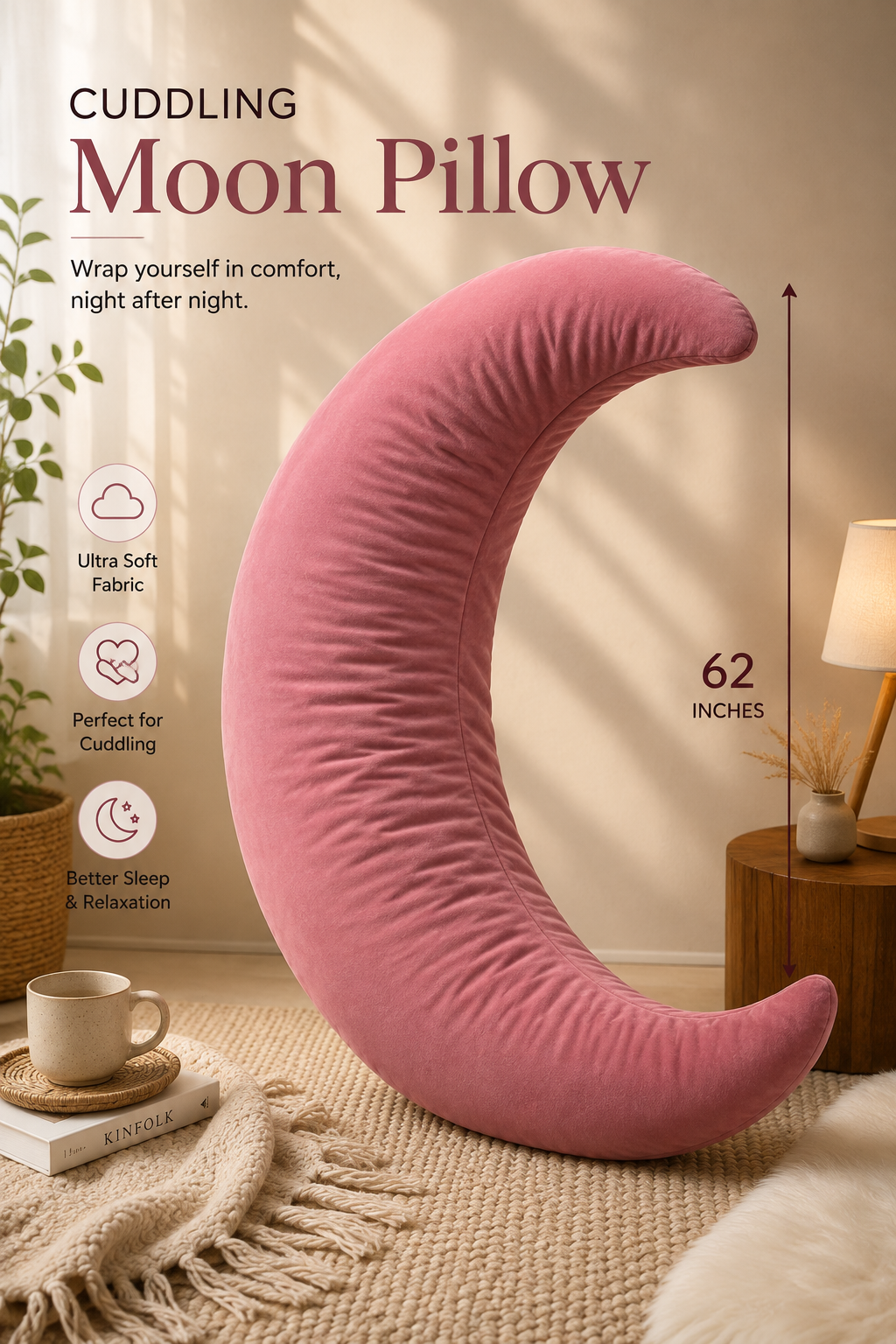Moon Pillow Cover